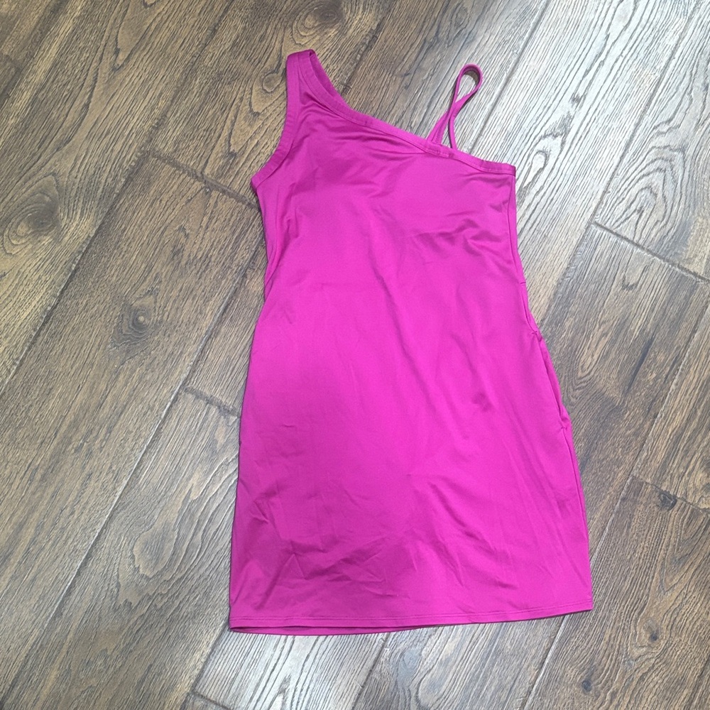 One-Shoulder Pink Dress- athletic dress
